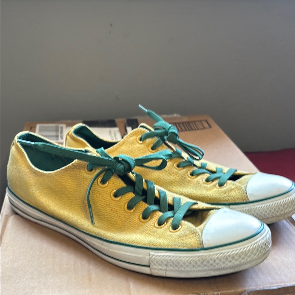 Converse All-Star Yellow and Green Sneakers